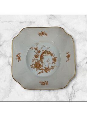 Exclusivite Chamart Limoges Golden Pheasant Porcelain Serving Bowl 8x8x2